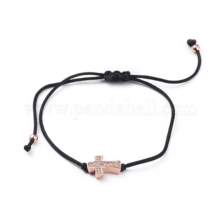 Bracelets de perles tressées en fil de nylon unisexe BJEW-JB04805-04-1