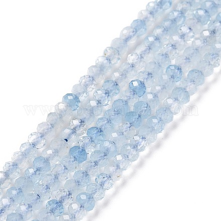 Natürliche Aquamarin Perlen Stränge G-E194-12-1