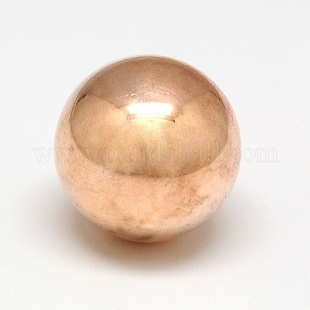 No Hole Spray Painted Brass Round Ball Beads Fit Cage Pendants KK-D341-17-1