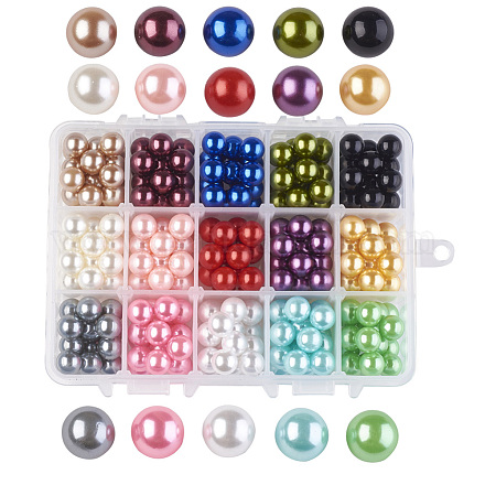 Perles d'imitation en plastique ABS 15 couleurs SACR-JP0004-07-10mm-1