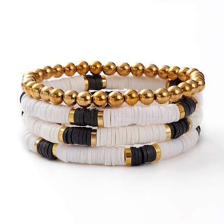 Paisley Beaded Bracelet Kit with 2-Hole Glass Beads (Black & White) –