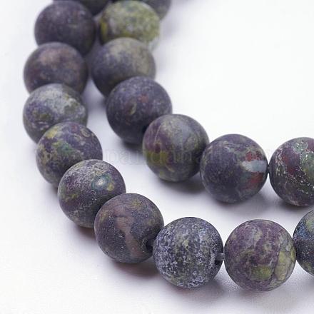 Natural Bloodstone Beads Strands G-F520-59-4mm-1