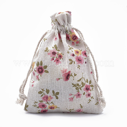 Bolsas de embalaje de poliéster (algodón poliéster) Bolsas con cordón ABAG-T006-A01-1