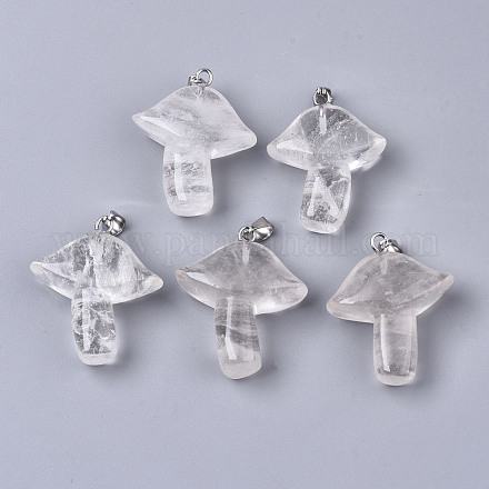 Pendentifs de cristal de quartz naturel G-R480-02C-1