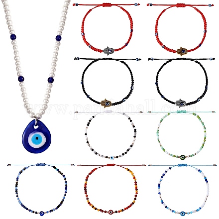Conjunto de joyas de mal de ojo DIY-SZ0008-31-1