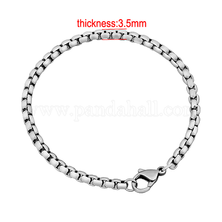 304 Stainless Steel Venetian Chain Bracelets BJEW-M187-09-F-1