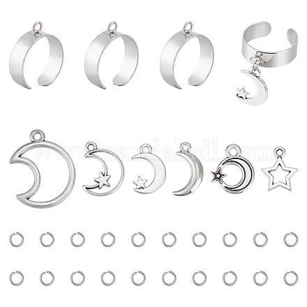 Unicraftale kit de fabricación de anillos de brazalete de dijes de diy DIY-UN0004-86-1