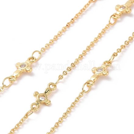 Clear Cubic Zirconia Cross Link Chains CHC-G016-06G-1