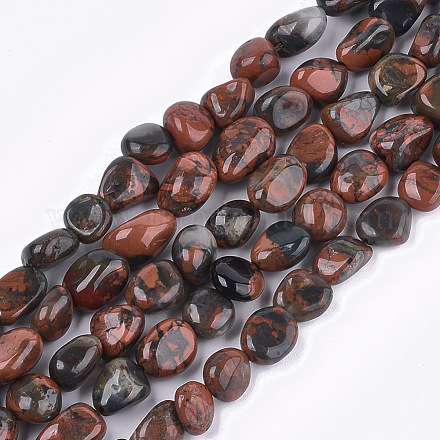 Chapelets de perles en jaspe de brecciated naturel X-G-T105-39-1