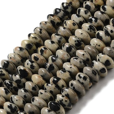 Chapelets de perles en jaspe dalmatien naturelle G-Z030-A02-01-1