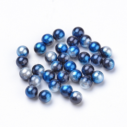 Cuentas de perlas de imitación acrílica arcoiris OACR-R065-5mm-11-1