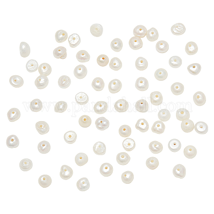 66 шт. бусины из натурального пресноводного жемчуга PEAR-NB0002-51-1