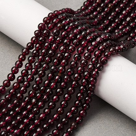 Гранат природный бисер нитей G-C226-A01-4mm-1