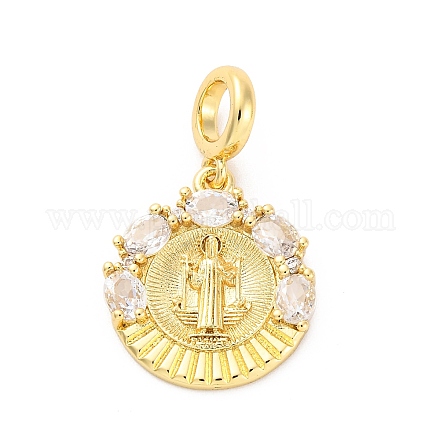 Латунные прозрачные кубические цирконии европейские подвески KK-D325-28G-03-1