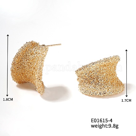 Серьги с геометрическим узором в форме буквы С FE7796-4-1