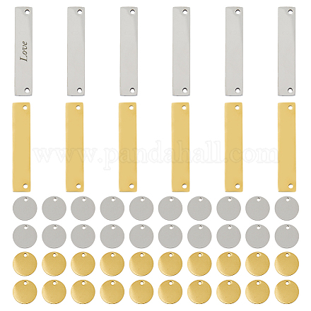 Наборы для самостоятельной штамповки плоских круглых и прямоугольных заготовок из нержавеющей стали с подвесками и звеньями STAS-DC0016-15-1