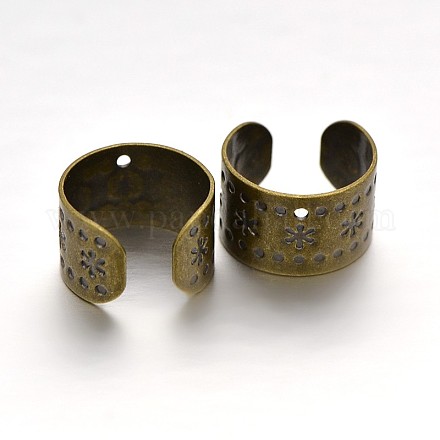 Brass Cuff Earring Findings KK-E650-08AB-NF-1