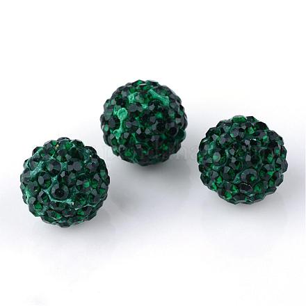 Polymer Clay Pave Rhinestone Beads RB-S034-10mm-11-1