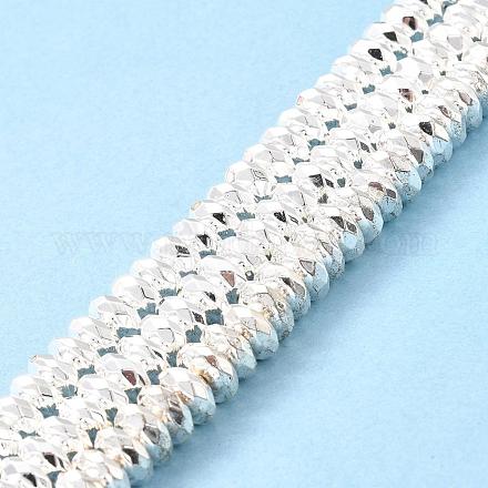 Electroplate Non-magnetic Synthetic Hematite Beads Strands G-L485-06C-S-1