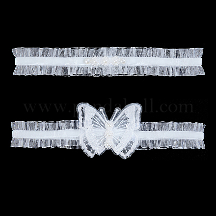 1 комплект колец для чулок из полиэстера с бабочками DIY-OC0013-43B-1