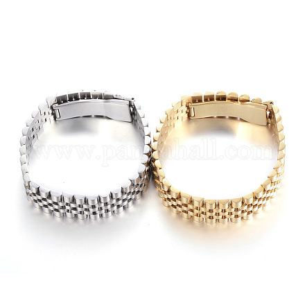 304 Stainless Steel Chain Bracelets BJEW-G536-03-1