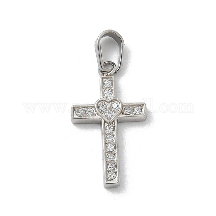 Подвески из нержавеющей стали 304 с микропаве из кубического циркония X-STAS-Z107-08P-07-1