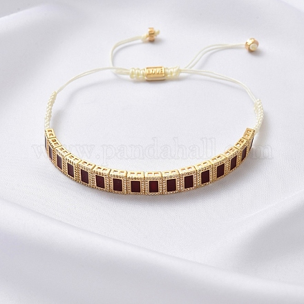 Плетеные браслеты из бисера из латуни и эмали в романском стиле JG2423-2-1