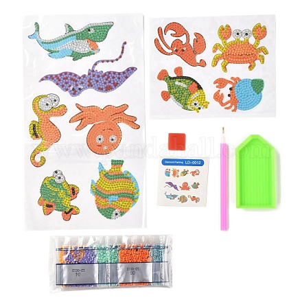 Наборы наклеек для алмазной живописи diy Ocean Theme для детей DIY-O016-21-1