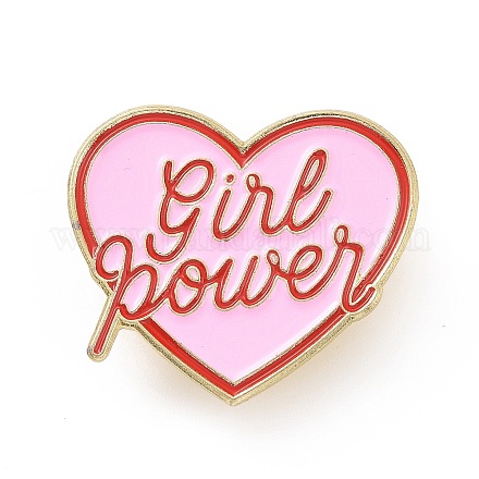 Wort Girl Power Emaille-Pin X-JEWB-D013-02F-1