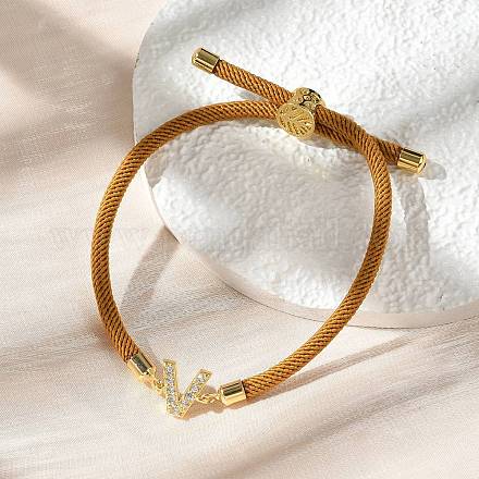 Регулируемые браслеты из нейлона X-BJEW-C096-01G-22-1