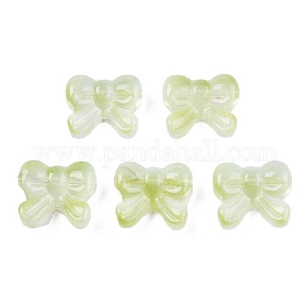 Transparent Spray Painted Glass Beads GLAA-N035-025-C04-1