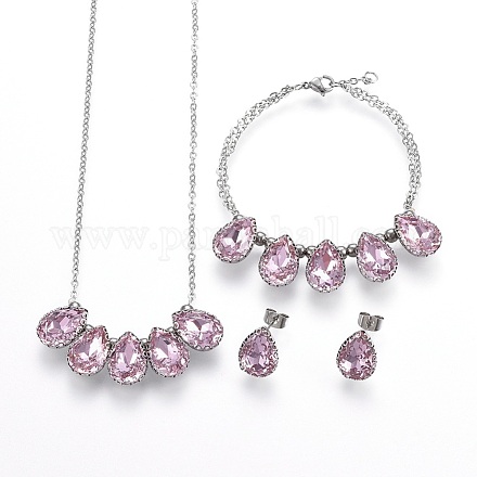304 Stainless Steel Jewelry Sets SJEW-O087-11A-1