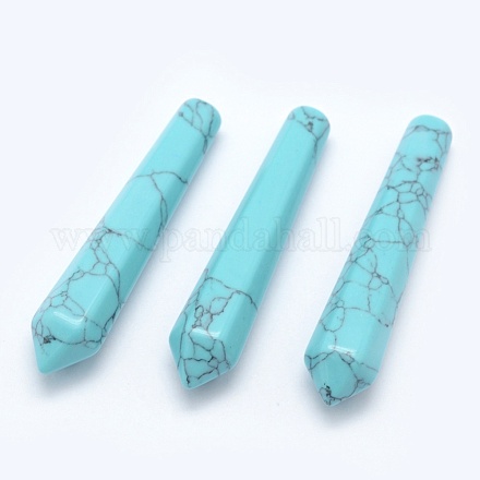 Synthetic Turquoise Pointed Beads G-E490-E25-01-1