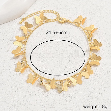 Браслеты на ногу в виде бабочки из латуни в стиле бохо для женщин KN9675-2-1