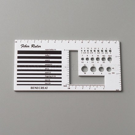 Прямоугольная акриловая спица и направляющая для обертывания пряжи DIY-WH0033-91-1