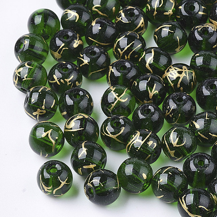 Drawbench perles de verre transparentes GLAD-Q017-01D-8mm-1