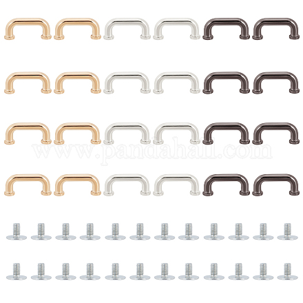 Wadorn 24 ensembles de fermoirs de suspension en alliage 3 couleurs FIND-WR0005-26-1
