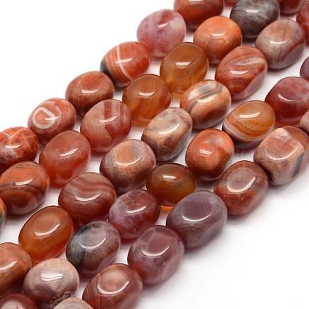Dyed Natural Red Agate Cuboid Bead Strands G-L300-03-1