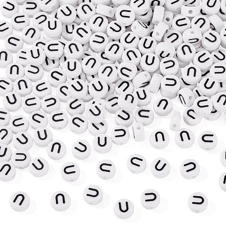 500шт акриловые бусины SACR-TA0001-55U-1