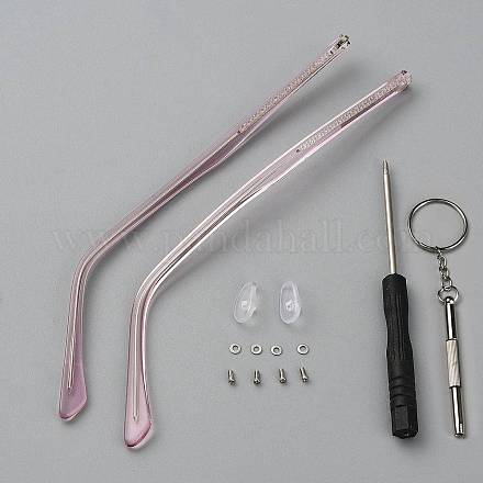 2 шт. пластиковая дужка для очков AJEW-WH0270-077B-1