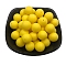 Silicone Beads, Round, Yellow, 15mm, Hole: 2mm