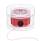 Waxed Cotton Thread Cords, Round, Cerise, 0.2mm, about 218.72 Yards(200m)/Roll