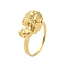 304 Stainless Steel Rings for Women, Golden, Inner Diameter: 17.5mm, 13x16mm.