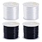 2 Rolls 2 Colors Flat Elastic Crystal String, Elastic Beading Thread, for Stretch Bracelet Making, Dyed, Mixed Color, 0.8mm, about 65.61 yards(60m)/roll, 1 roll/color