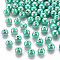 Opaque Acrylic Beads, AB Color Plated, Round, Light Sea Green, 8x7mm, Hole: 2mm, about 1396pcs/400g