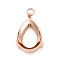 304 Stainless Steel Rhinestone Claw Settings, Teardrop, Rose Gold, Fit for 9x7mm Rhinestone, 13x7.5x5.5mm, Hole: 1.5mm
