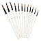 Painting Brush Set, Nylon Hair Brushes with Wooden Handle, for Watercolor Painting Artist Professional Painting Kits, White, 175~225x5~9mm, 24pcs/bag