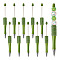 ABS Plastic Ball-Point Pen, Baking Paint Beadable Pen, for DIY Personalized Pen with Jewelry Bead, Olive Drab, 138~145x14mm