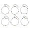 304 Stainless Steel Cable Chain Bracelet with Enamel Rondelle Beaded, Satellite Chains Bracelet, Colorful, 6-1/4 inch(16cm)
