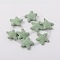Synthetic Lava Rock Bead Strands, Star, Dyed, Light Green, 40x40x10mm, Hole: 1mm, about 12pcs/strand, 16.1 inch